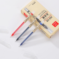Pulpen Gel Kapasitas Besar HO-V8 15g Cair Langsung, Logo Custom, Ujung Jarum 0.5mm, Biru/Merah/Hitam, Plastik, Promosi Gratis