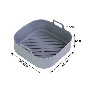 Cesta de silicona reutilizable para freidora de aire, apta para alimentos, rectangular, con circulación de aire para freidora de aire - Product Image 6