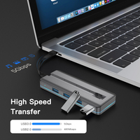 HUB USB Type C 4 en 1 Répartiteur haute vitesse USB3.0 Type-C Adaptateur de charge pour station d'accueil 4 ports pour Ipad Macbook PC