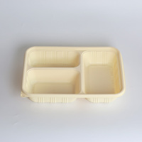 Boîte à lunch jetable biodégradable en amidon de maïs, contenants alimentaires pour sushi et nouilles, restauration