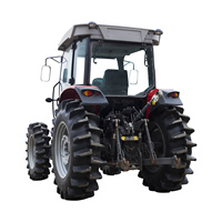 Tracteur agricole diesel haute performance 120 CV 4x4 avec moteur turbocompressé et refroidi par intercooler, boîte de vitesses et roulements pour l'attelage d'outils