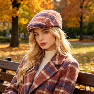 Béret de style japonais pour femme (Nouvelle collection automne/<span class=keywords><strong>hiver</strong></span>) – Casquette décontractée respirante en jean rétro britannique - Product Image 4