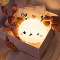 TAIKOO cerf Led veilleuse capteur tactile télécommande coloré Silicone Usb Rechargeable chambre lampe de chevet pour enfants cadeau