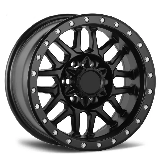 Hot sale Beadlock rims 4x4 wheels 5x127 Off-Road Wheels for jeep wrangler jl 16 17 18 inch rims 6 holes black wheels