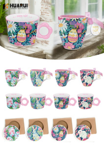 Customizable <strong>Easter</strong> Festival Ceramic Cup with Gold Bunny Handle Porcelain <strong>Easter</strong> <strong>Mug</strong> - Product Image 6