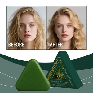 Autocollants personnalisés pour soins capillaires, shampoing solide aux extraits naturels de plantes, savon pour cheveux anti-pelliculaire, rend les cheveux lisses et doux - Product Image 3