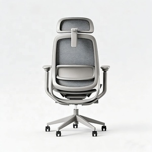 Chaise de bureau pivotante de direction entièrement en maille avec dossier inclinable, appui-tête 4D et siège à suspension coulissante - Product Image 4