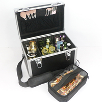 Mallette de train de maquillage professionnel avec pochette sac boîte de maquillage valise grande capacité boîte de rangement cosmétique pour maquilleurs