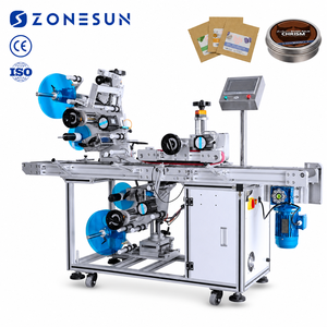 ZONESUN, pegatina adhesiva para la barba, bolsas para botellas de bálsamo para la barba, caja plana, etiquetadora superior e inferior, máquinas de etiquetado de doble cara - Product Image 1
