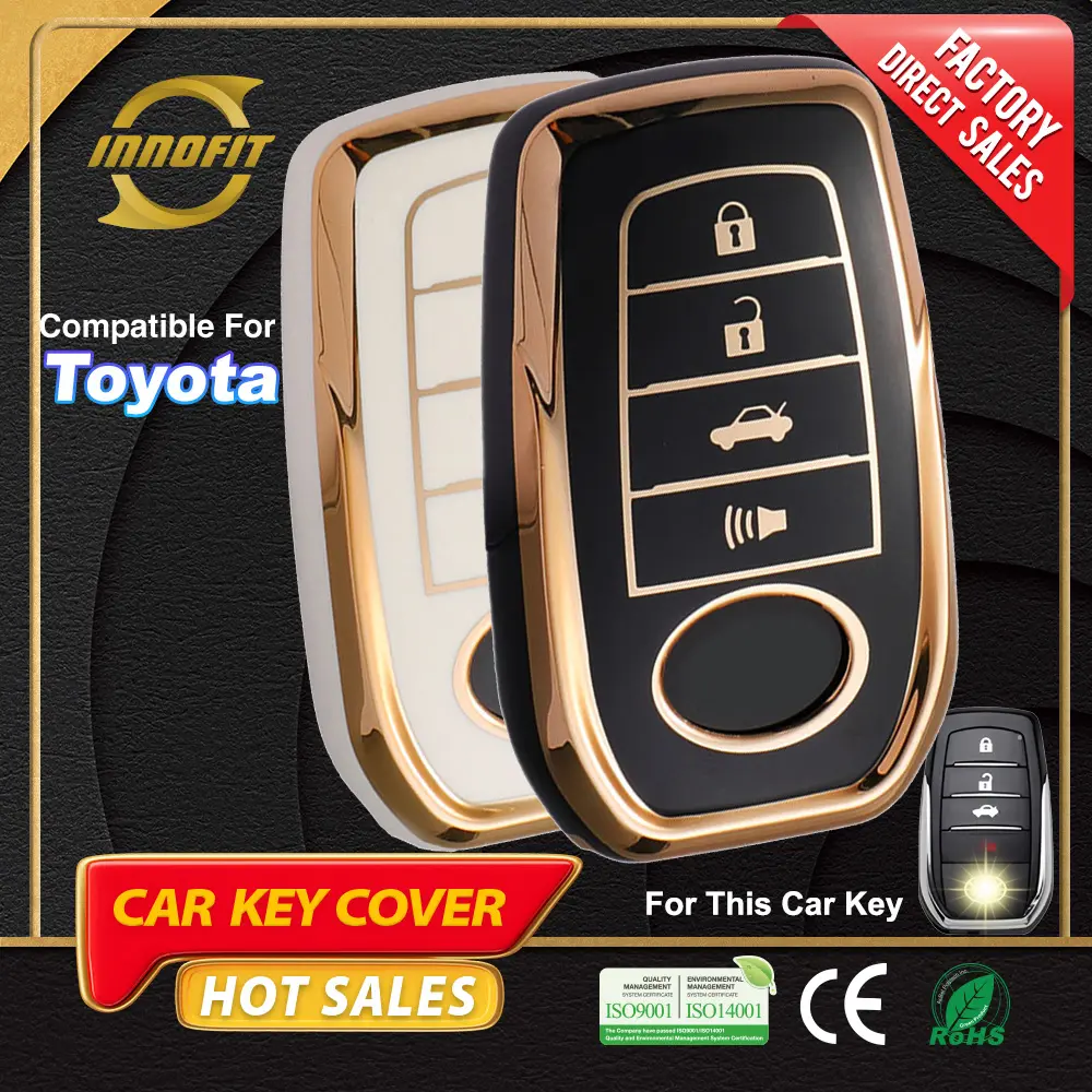 Innofit Tpu Car Key Cover Fob Case Factory para Toyota Renault Volkswagen Mazda Ford Hyundai Honda Kia Chevrolet Auto Accesorios