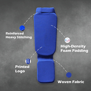 Protections de tibias en tissu respirant rembourrées et épaisses avec logo personnalisé pour le Muay <span class=keywords><strong>Thai</strong></span>, le kickboxing, la <span class=keywords><strong>boxe</strong></span> MMA et l'entraînement de sparring - Product Image 2
