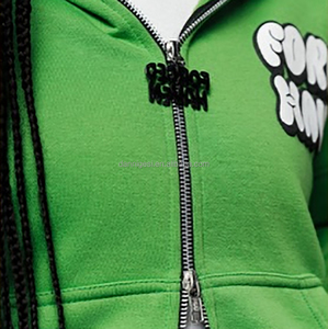 Conjunto Deportivo Unisex Holgado con Bordado, 100% Algodón, Sudadera con Cremallera Extra Grande, Conjunto de 2 Piezas de Lujo para <span class=keywords><strong>Mujer</strong></span> - Product Image 2