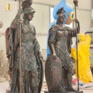 Statue de guerrier en résine et fibre de verre sur mesure grandeur nature RELONG, style européen pour jardin de villa extérieur - Product Image 2