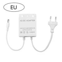Adaptateur d'alimentation étanche 12V2A AC/DC blanc pour caméra de sécurité et machine à balles (USA, Europe, Royaume-Uni, Australie)