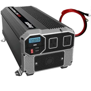 Onduleur électrique 3000w pour voiture, onduleur à onde sinusoïdale, convertisseur de tension 12V vers 110V, avec Ports USB (2.4 Amp)