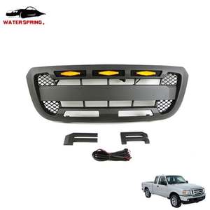 Accesorios en Oferta, Piezas para Camionetas, Parrilla de Parachoques de Plástico ABS Negro con Luz de Repuesto Compatible con Ford Ranger 2004-2011 - Product Image 1