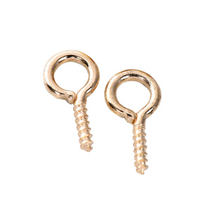 ตะขอเกี่ยวแบบหมุดขนาดเล็ก ชุบทอง ทำจากเหล็ก สำหรับงาน DIY เครื่องประดับ - Product Image 5