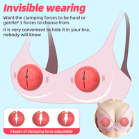 Vibratinf Silikon-Brustwarzen-Vibrator für Frauen zur Intimnutzung mit 10-Gang-Fernbedienung und USB-Aufladbarer Massage-Vibrator
