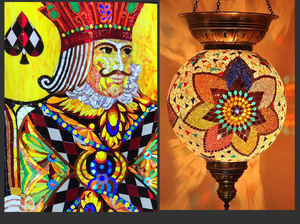 320 pezzi di tessere di <span class=keywords><strong>mosaico</strong></span> di vetro turco di forme miste per l'artigianato, pezzi di vetro colorato colorato per progetti di <span class=keywords><strong>mosaico</strong></span> - Product Image 6