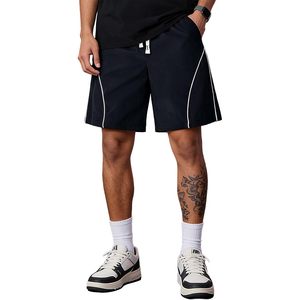 Shorts décontractés pour hommes FOXA, séchage rapide, taille élastique avec cordon de serrage, légers, vêtements de sport, shorts de plage, motif à rayures latérales - Product Image 1