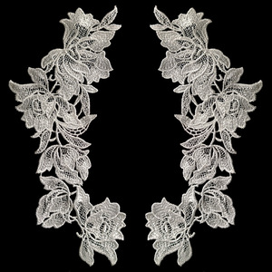 Polyester Water-Soluble Hollow Embroidery Lace Patch <strong>Sequins</strong> Floral 3D Pattern for Garment DIY Accessories <strong>Appliqued</strong> Fabric - Product Image 1