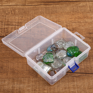Transparent Plastic Storage Box 16.5x12x6cm With Lid And Blue Lock For Tool Organization And Packaging - Product Image 4