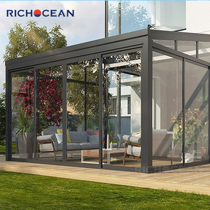 RICHOCEAN Véranda Pergola en aluminium autoportante, maison de soleil préfabriquée, double vitrage, jardin d'hiver, véranda - Product Image 4