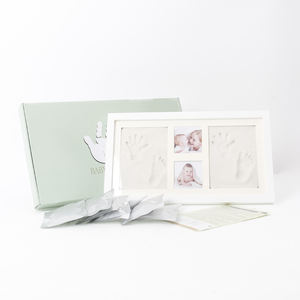 Kit de cadre photo pour empreintes de pieds de bébé nouveau-né, décoration de la maison, imperméable, pin de Nouvelle-Zélande, argile, <span class=keywords><strong>empreinte</strong></span> de main, certifié EN71-3 - Product Image 4
