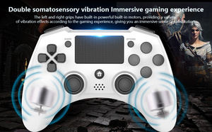 Với Rung Động Kép Cho Android PC Gamepad Động Cơ Không Dây Trò Chơi Controle 6 Trục Con Quay Màu Hồng Xử Lý Phím Điều Khiển Cho PS4 Điều Khiển - Product Image 6