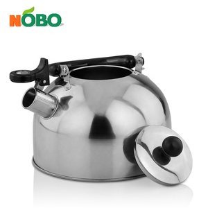 3 Liter Flat Base Stainless Steel Fast Heating Boiler Whistle <strong>Camping</strong> <strong>Kettle</strong> with Bakelite Handle - Product Image 3