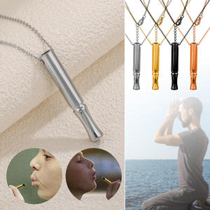 Collar de respiración de meditación Mindfulness, collar con colgante de silbato, herramientas de ejercicio de respiración <span class=keywords><strong>para</strong></span> relajación y enfoque - Product Image 3
