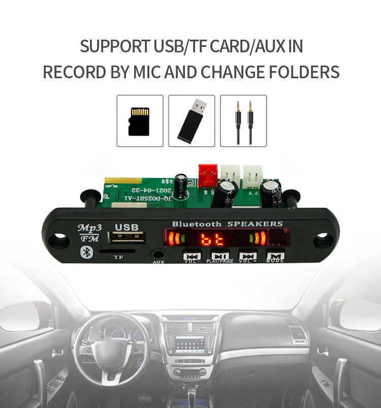 Scheda Amplificatore Decoder Bluetooth MP3 2x40W DC7-20V - Lettore Audio Digitale Universale