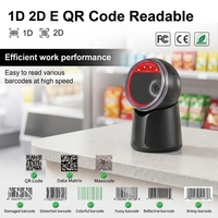 Scanner de présentation 2D noir et blanc JR T52, vente en gros d'usine, prix de gros, USB Plug and Play, appareil mains libres pour codes QR et codes-barres, CE FCC