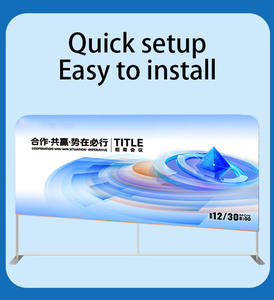 Pubblicità di stampa Logo personalizzata Stretch Pop-up da parete espositore per esposizione commerciale campeggia in tessuto di tensione sfondi - Product Image 3