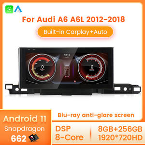 Autoradio Android 11.0 Snapdragon 662 pour Audi A6 A6L A7 C7 RS6 RS7 S6 S7, système multimédia de voiture, écran partagé, CarPlay sans fil - Product Image 2