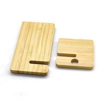 Support de téléphone portable pliable en bois naturel ECO avec logo OEM support de tablette pour téléphone de bureau en bambou