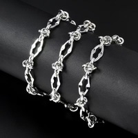 Collier chaîne à maillons en acier inoxydable inaltérable pour homme, accessoires de fête hip-hop géométriques