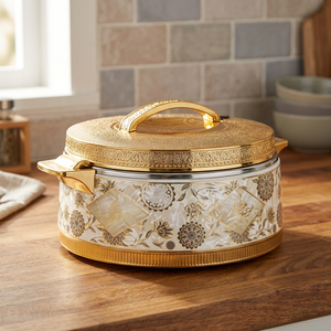Casserole ronde en céramique avec revêtement émaillé 24 cm, design moderne et luxueux durable pour cuisinière à gaz et à induction - Product Image 2
