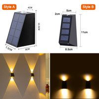 NOUVEAU Appliques murales solaires d'extérieur étanches Décoration de rue Éclairage mural LED Lampe de porche à énergie solaire pour villa Patio Garden