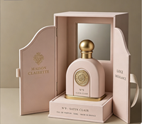 Boîte à parfum rigide haut de gamme personnalisée, boîte cadeau à rabat de couleur Morandi premium avec insert en éponge pour flacons de parfum