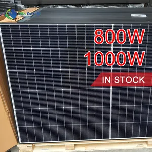 550w 1000w 700 Watt Solarpanel PV Módulo Quadro Preto Duplo Vidro 182mm Topcon Half Cells Roof System Tier 1 Mono Painéis Solares //