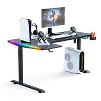 Master Series Height Adjustable Electric Office/Gaming Desk with L-shaped Desktop for Superior Gaming Performance
