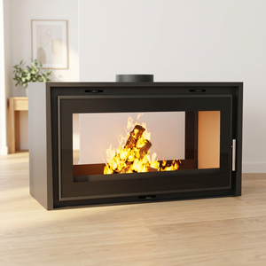 DF-1050 Caminetto in Vetro e Legno <span class=keywords><strong>a</strong></span> Doppia Faccia - Design Moderno, Durevole ed Ecologico per Soggiorno e <span class=keywords><strong>Cucina</strong></span> - Product Image 2