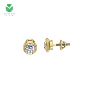 Betterstar Igi Gia Gecertificeerd Hpht Cvd Lab Gegroeid Diamanten Oorbellen 14K 18K Gouden Oorbellen Lab Geteelde Diamanten Sieraden - Product Image 3