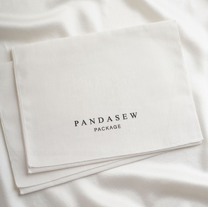 ถุงผ้ากันฝุ่น PandaSew สกรีนโลโก้ได้ ผ้าฝ้ายลายก้างปลาเนื้อนุ่ม รูปทรงซองจดหมาย สำหรับใส่ของขวัญ/เครื่องประดับ - Product Image 3