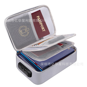 Sac à documents ignifuge gris argenté, double fermeture éclair, 0.5mm d'épaisseur, nouveau matériau composite, étui de rangement pour la maison et le bureau - Product Image 4