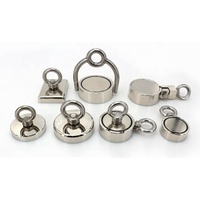 Kit d'aimant de pêche en néodyme professionnel de haute qualité à double matrice 200Kg 500Kg 1000Kg Force de traction N52 N55 avec corde de revêtement en nickel