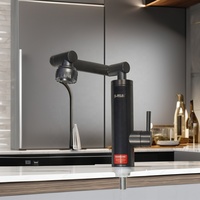 Robinet de Lavabo Élégant à Levier Unique, Robinet de Salle de Bain Noir Moderne et Durable