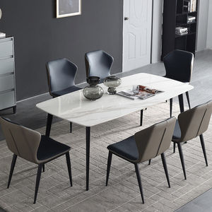 Nouveau Design Ensemble de <span class=keywords><strong>Table</strong></span> à Manger Contemporain Élégant et Moderne en Marbre Pierre Frittée pour Usage Domestique et Salle à Manger - Product Image 4