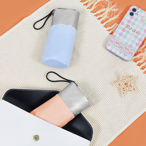 Poids léger femmes filles voyage parasol uv protection portable manuel ouvert 19 pouces étanche mini parapluie pliant pour la pluie - Product Image 1